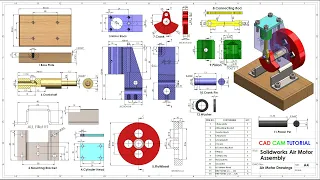 Pneumatic Motor (Air motor) Assembly in SolidWorks