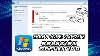[2022] ERROR 80072EFE that does not allow updating WINDOWS 7 with Windows Update💥Explained in Detail