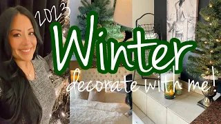 🎄 NEW WINTER DECORATE WITH ME | COZY NEUTRAL WINTER DECOR | COZY WINTER BEDDING