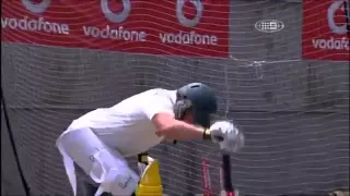 Brett Lee bowling to AFL stars