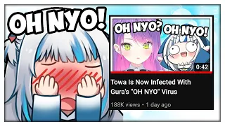 Gura Reacts To Towa's "OH NYO!"