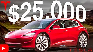 Elon Musk Reveals The $25,000 Tesla | NEW 25000 Tesla Model 2 Confirmed