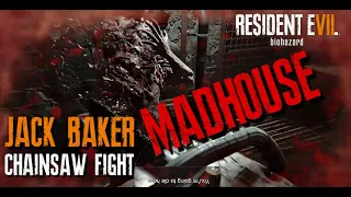 RESIDENT EVIL 7 Jack Baker Chainsaw BOSS Fight RE7 MADHOUSE DIFFICULTY
