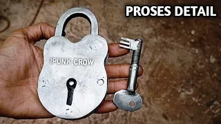 making old school padlock - detail process