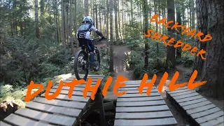 Jake 8 years old shredding Duthie Hill mountain bike park Washington