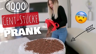 Mit 1.000 CENT Stücken (!!!) bezahlen .. 😳😱 PRANK 😂 | BibisBeautyPalace