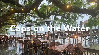Caps on the Water in St Augustine. Perfect for lunch and especially dinner, even in the rain.☔️
