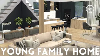 YOUNG FAMILY FIRST HOME || Sims 4 || CC SPEED BUILD + CC List