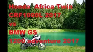 Обзор и сравнение  Honda  Africa Twin CRF1000L 2017 vs BMW GS 1200 adventure 2017