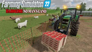 Hardcore No Man's Land ☆ Building Sheep Yard, Greenhouses, Picking Stones ☆ Farming Simulator 22