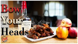 🚨 New Recipe Alert🚨 Smoked Bourbon Peach Fried BBQ Wings