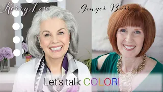 Choosing the right color palette for your GRAY HAIR – Kerry-Lou interviews color expert Ginger Burr