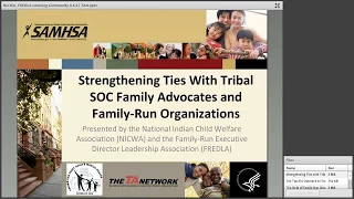 Strengthening Ties with Tribal System of Care Family Advocates and Family-Run Organizations