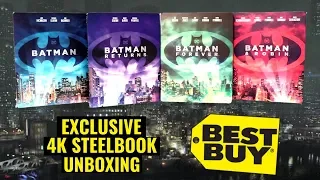 Batman: 4-Film Collection 4K Blu-ray Best Buy Exclusive SteelBook Set Unboxing