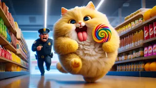 Cats and Candy Island - Cute Cats😿😭 #cat #giant #aicat