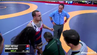 65 kg Finals - Brent Metcalf (NYAC) vs Jordan Oliver (Sunkist Kids)