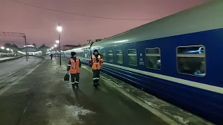 БЧ! Отправление ТЭП70-0350 с поездом №51/52 Санкт-Петербург - Брест!