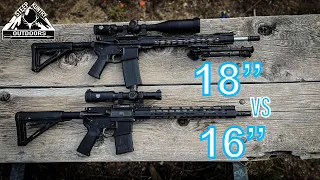 VELOCITY TEST - 18" vs 16" AR-15