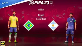Brazil Vs Argentina fifa World Cup Final | Neymar vs Messi | 4K60FPS | Fifa-23