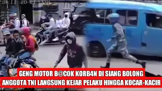 GENG MOTOR BERAKSI DI HADAPAN ANGGOTA TNI!!! BEGINI RESPON TNI ??