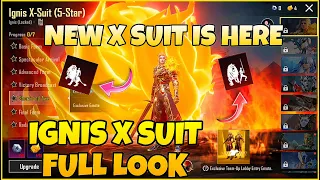 😮 FINALLY IGNIS X-SUIT IS HERE | FREE EMOTES | AMR UPGRADE ( BGMI ) | FULL LOOK OF IGNIS X-SUIT