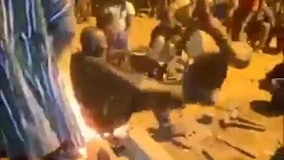 African shaman dances in fire without the slightest burn!