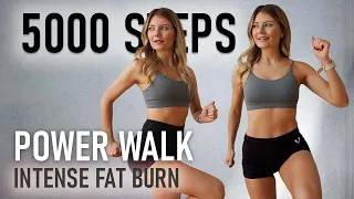 5000 STEPS SUPER SWEATY HOME WORKOUT- Do it Twice to get 10000 Steps | No Jumping Walking Workout