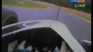 Mark Blundell on board helmet camera 1994 Spa Belgium. Formula 1