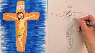 How to draw Jesus dying on the cross to save us from sin @artmakeslifemeri