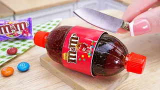 Frozen Miniature M&M Jelly Bottle | ASMR Tiny Coca Jelly Recipe by Miniature Cooking