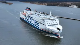 Maiden call Polferries NOVA STAR at Świnoujście | Drive through Canal Piastowski to Szczecin