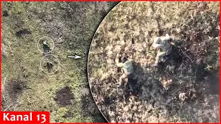 Drone sends a “Gift" to Russians from the air - impact force made them “dance”