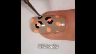 Леопардовый маникюр // Leopard manicure (short tutorial)