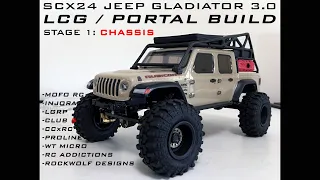 SCX24 JEEP GLADIATOR 3.0 BUILD - STAGE 1: INJORA LCG CARBON CHASSIS, MOFO V2 PORTALS, LGRP, CLUB 5