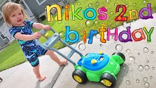 NiKO 2nd BiRTHDAY!!  baby bear is getting big! Ultimate family party with cake, presents, bubbles!