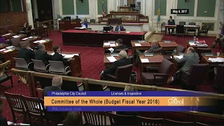 FY2018 Philadelphia City Council Budget Hearing 5-8-2017 Licenses and Inspections