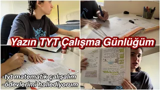 Yazın TYT Çalışma Günlüğüm 2 || Tyt fiziğe nasıl çalışıyorum,Tyt matematik çalışalım,ödevler