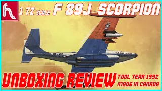 HOBBY CRAFT 1/72 NORTHROP F-89J SCORPION UNBOXING REVIEW