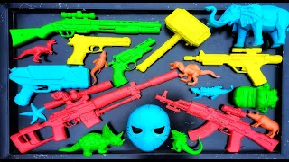 Cleans Sniper Rifles, Shotgun, AK47, Glock Pistol, M16 Gun, Mouser Gun, Revolver, Dinosaurus, T rex