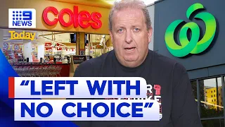 Woolworths and Coles workers taking first-ever nationwide strike | 9 News Australia