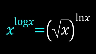 An Exponential Equation with Logs | Surprising Results