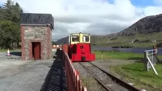 Train departing Fintown Railway Station