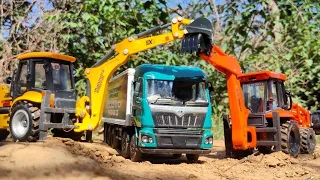 Diecast Mahindra Blazo Truck Action | Model Vehicles | Truck Videos | Backhoe Loader | Auto Legends