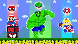 Super Mario Hero: What If Team Mario Becomes The AVENGERS Powerups Team? | ADN MARIO GAME
