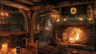 Medieval Fireside Music and Ambience  Medieval Tavern Ambience for Sleep🌛, Relaxation, Study