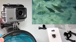 Action Camera for Diving - Unboxing and Test - Cheap Action Camera