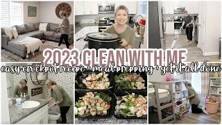 HUGE CLEAN WITH ME + GET IT ALL DONE | WHOLE HOUSE CLEAN WITH ME + MEAL PREP + EASY CROCKPOT RECIPE