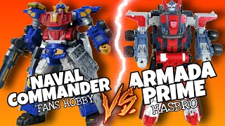 Fans Hobby Naval Commander VS Hasbro Armada Powerlinx Optimus Prime | Kato's Kollection Reviews