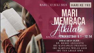 Mari Membaca Alkitab | Hari ke 193 | Rabu, 12 Juli 2023