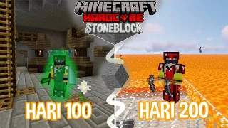 200 HARI DI MINECRAFT HARDCORE STONEBLOCK!! INI YG TERJADI!!